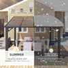 8x8 Waterproof Wall-Mounted Lean-To Gazebo for Patios