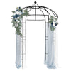 Wrought Iron Garden Arch Gazebo, Black
