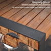 3-Piece Acacia Wood Outdoor Conversation Set for Patio and Garden