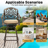 Elizabethan Cast Aluminum Outdoor Swivel Bar Stools, Set of 2
