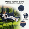 Waterproof Porch Swing Cushion, 70-Inch with Backrest