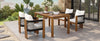 Luxury Acacia Wood Outdoor Dining Set for 4 with Rope Woven Chairs &