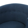 Navy Blue Tufted Club Chair with Birch Legs