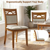 Ergonomic Padded Dining Chair, Rubber Wood Frame (Set of 2)
