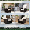Wicker Swivel Recliner — 360° Rotating