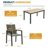 7-Piece Acacia & Wicker Patio Dining Set with Umbrella Hole