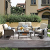 All-Weather Wicker Patio Conversation Set with Cushions