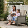 All-Weather Wicker Patio Conversation Set with Cushions