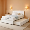 Twin Daybed With Trundle Winter white Natural Pinewood-0