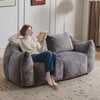 Oversized Bean Bag Lounge Chair with Pillows, Grey