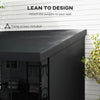 10 x 13 ft. Wall-Mount Pergola with Curtains, Dark Grey