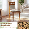 Ergonomic Padded Dining Chair, Rubber Wood Frame (Set of 2)