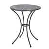 LOURDES 3-Piece Iron Bistro Set – Black Patio Table & 2 Chairs
