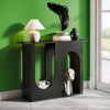 Arched Black Console Table, 39-Inch Entryway & Sofa Table