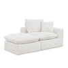 Modern Boucle L-Shaped Sectional Sofa with Two Moveable Ottomans,