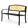 50-Inch Powder-Coated Iron Outdoor Bench