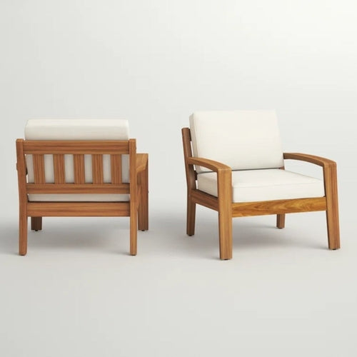 A set, ready to seat two