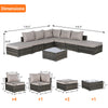 Outdoor Patio Seating Set 8-piece set with Cushions for Patio, Garden