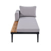 Modern Metal Daybed with Wood Accents