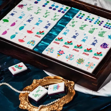 American Mahjong Set — 160 Tiles with 4 Racks & Pushers