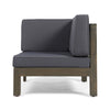 3-Piece Outdoor Loveseat Set with Coffee Table, Acacia Wood