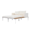 Modern Metal Daybed with Wood Accents