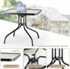 Outdoor Patio Dining Set with Metal Table and Chairs