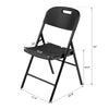 Commercial Grade Folding Chairs, Set of 4 – Black