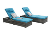 Coastal Rattan Chaise Lounger Set of 2