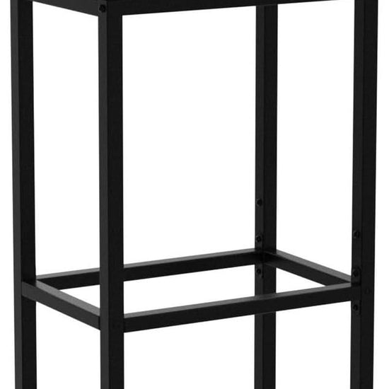 Counter Height Bar Stools Set Of 2 Saddle Seat Black-3
