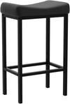 Counter Height Bar Stools Set Of 2 Saddle Seat Black-3