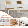 Rubber Wood Dining Chairs, Oak Finish — Set of 4