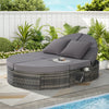 Rattan Round Daybed with Adjustable Backrests