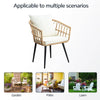 3-Piece Wicker Bistro Set with Cushions, Beige
