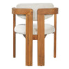 5-Piece Round Acacia Wood Outdoor Dining Set with 4 Armchairs