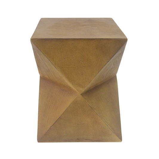 Prismatic Concrete Outdoor Side Table, 14.25"