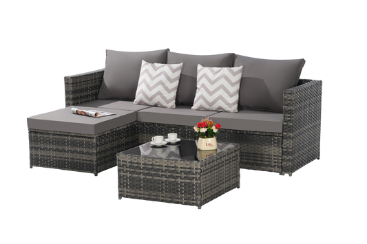 Outdoor Patio Seating Set 2-piece set with Cushions for Patio, Garden