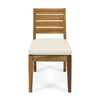 Acacia Wood 7-Piece Dining Set with Cushions, Teak Finish