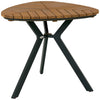 Slatted Acacia Outdoor Dining Table with Steel Legs