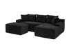 Modular Cloud Sectional Sofa with Chaise and Ottoman
