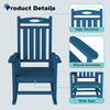 HDPE Outdoor Rocking Chair, Set of 2 — Dark Blue
