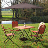 9ft Solar LED Tilt Market Umbrella with Crank – Tan