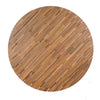 5-Piece Round Acacia Wood Outdoor Dining Set with 4 Armchairs