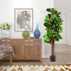5 ft Artificial Fiddle Leaf Fig Tree in Planter