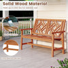 Solid Hardwood 2-Person Garden Bench