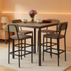 5-Piece Counter-Height Dining Set with Black Oak Bar Stools
