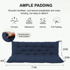 Waterproof Porch Swing Cushion, 70-Inch with Backrest