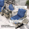 Three-Piece Wicker Patio Bistro Set with Rocking Chairs