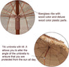 7.5 ft Thatched Tiki Umbrella for Beach & Patio