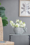 Gray Cement Indoor & Outdoor Planter, 14 × 8 in